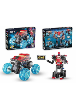 Klocki auto-robot ze światłem MIX