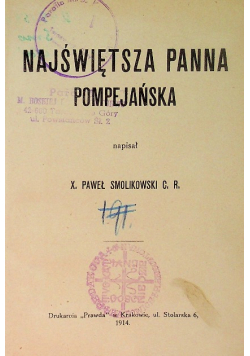 Najświętsza Panna Pompejańska 1914 r.