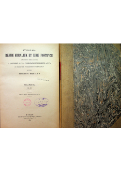 Synopsis Rerum Moralium Et Iuris Pontificii Volumen I i II ok 1911 r