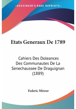 Etats Generaux De 1789