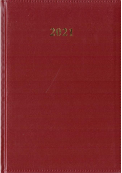 Kalendarz 2021 Tygodniowy A5 Divas Bordowy