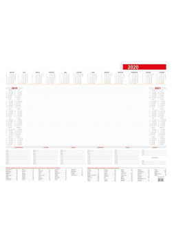 Kalendarz 2021 Biuwar A2 (52kart)