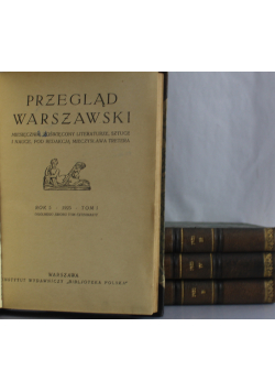 Przegląd warszawski Tom od I do IV 1925 r