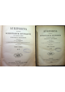 Aurifodina sacra 2 tomy 1879 r.