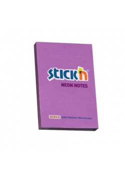 Notes samoprzylepny 76x51mm neon fioletowy