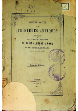 Courte Notice sur les Peintures Antiques 1869 r.