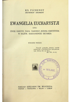 Ewangelja Echarystji 1928 r