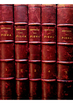 Montaigne Pisma Tom od I do V 1917 r