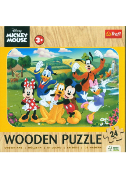 Puzzle drewniane 24 Disney Mickey Mouse Mickey z przyjaciółmi