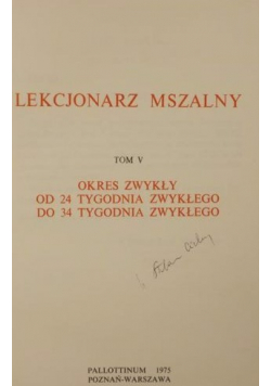 Lekcjonarz mszalny