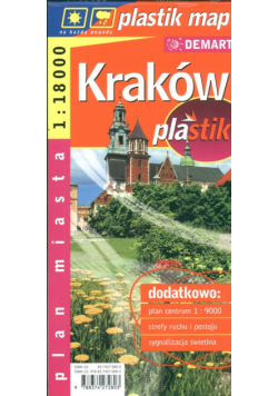 Kraków 1:18 000  plan miasta laminowany