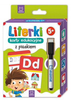 Literki Karty edukacyjne z pisakiem 5+