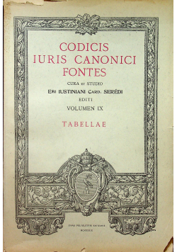 Codicis iuris canonici fontes Vol IX 1938 r.