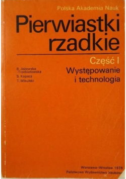 Pierwiastki rzadkie Część I