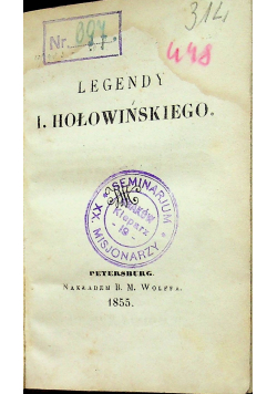 Legendy Hołowińskiego 1855r