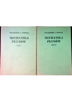 Mechanika płynów Tom 1 i 2