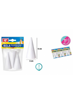 Stożki styropianowe do zdobienia 30x60mm 2szt