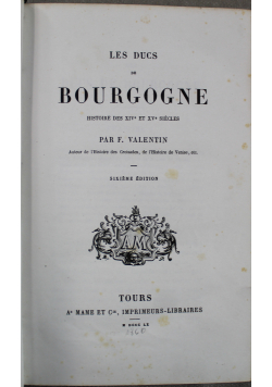 Les ducs Bourgogne 1860 r.