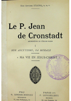 Le P Jean de Cronstadt 1902 r.