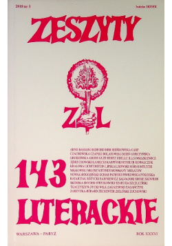 Zeszyty 143 literackie Nr 3 / 18