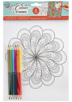 Kolorowanie po numerach + kredki Mandala