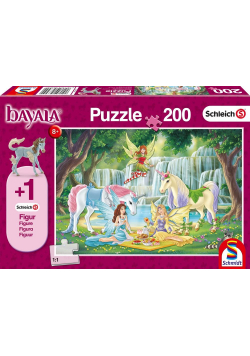 Puzzle 200 Schleich + Bayala Piknik elfów+ figurka