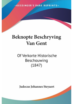 Beknopte Beschryving Van Gent