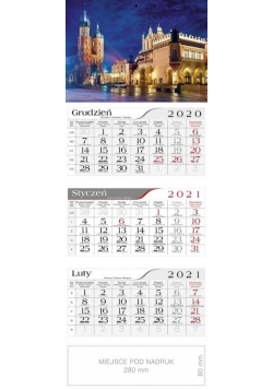 Kalendarz 2021 Trójdzielny Kraków CRUX