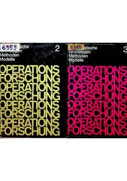 Operationsforschung tom II i III