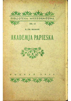 Akademja papieska 1926 r