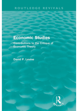 Economic Studies (Routledge Revivals)