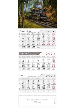 Kalendarz 2021 Trójdzielny Lokomotywa CRUX