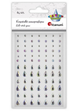 Kryształki samoprzylepne Krople 84szt