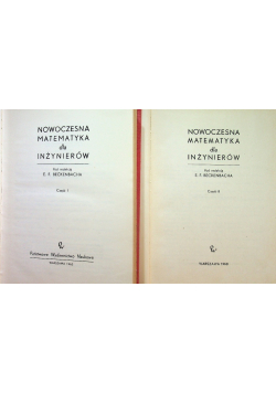 Nowoczesna matematyka dla inżynierów Część I i II