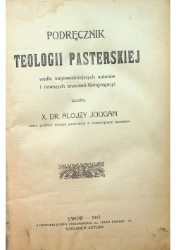 Podręcznik teologii pasterskiej  1917r
