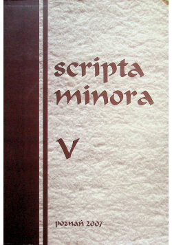 Scripta minora V