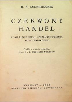 Czerwony handel 1932 r.