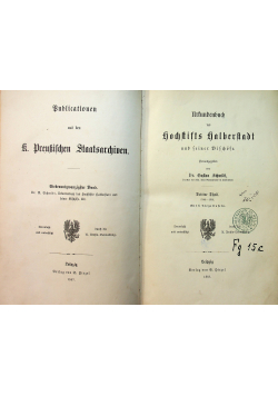 Urfundenbuch / Bublicationen 1887r