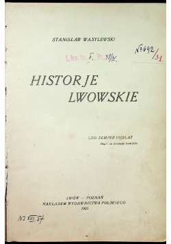 Historje Lwowskie 1921r