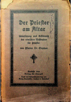 Der Priester am Altar 1924 r