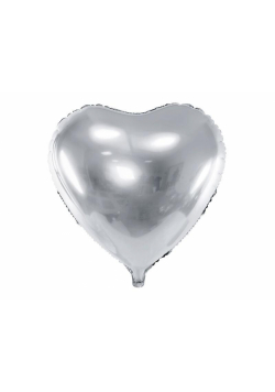 Balon foliowy Serce 61cm srebrny