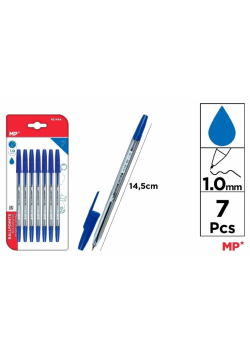 Długopis niebieski 1.0mm 7szt