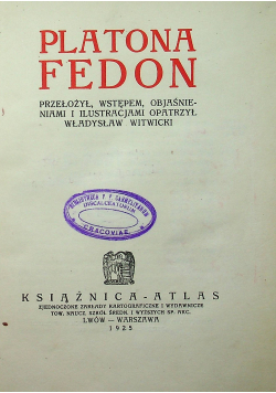 Platona Fedon 1925 r