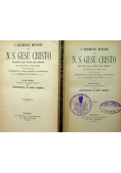 I sermoni minori di N S Gesu Cristo con appendice 2 Tomy