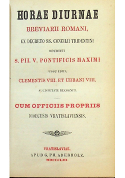 Horae Diurnae Breviarii Romani 1853 r