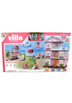 Domek Villa 3 piętra z lalkami