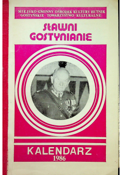 Sławni gostynianie Kalendarz 1986
