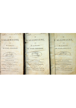 De L Allemagne 3 tomy 1814 r