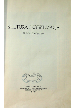 Kultura i cywilizacja 1937 r
