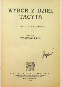 Wybór z dzieł Tacyta 1924 r.